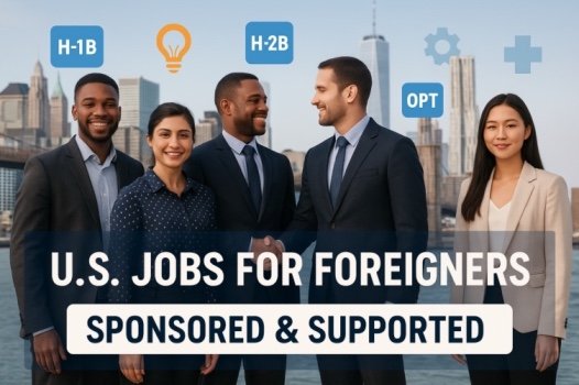 Top Recruitment agencies USA foreigners helping professionals secure sponsored U.S. jobs with visa support like H-1B, H-2B, and OPT.